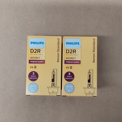 OPEN BOX Philips D2R PLUS 85126 OEM HID Xenon Headlight Bulbs | Pack of 2