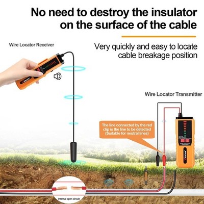Underground Cable Wire Locator Tracker NETWORK TELEPHONE LINE TEST with Earphone