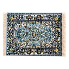 Mini Carpet Mouse Pad Oriental Rug Style Mousepad with Fringe, Non-Slip Rub...