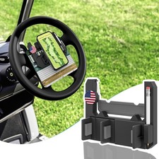 Golf Cart Steering Wheel Cell Phone Mount, Flip Up Phone Holder for Golf Cart St
