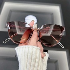 Cat Eye Sunglasses Retro Mirror Frame UV400 Outdoor Casual Unisex Glasses