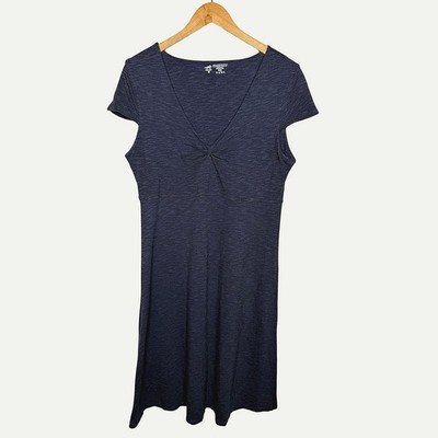 Horny Toad Rosemarie Dress L Gray Organic Cotton Knit Gorpcore Minimalist Casual