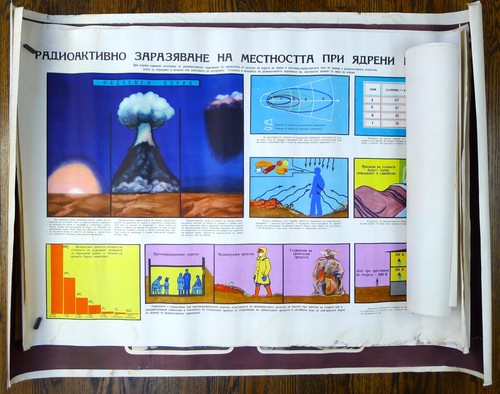 15 Original Vintage Cold War (1950's - 1960's) Bulgarian Posters / Nuclear War