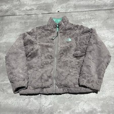 The North Face Jacket Girl's Small Gray Blue Reversible Fleece Winter Flaws 