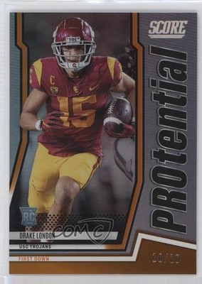 2022 Score Protential First Down 10/10 Drake London #P-DL Rookie RC 1u6
