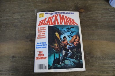 Vintage Marvel Preview Magazine #17 Blackmark The Mind Demons Comic 1979 B&W