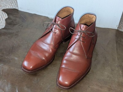Enzo Bonafe Three-Eye Chukka Boots, Size 7, Sharp Square Toe Top Condition