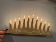 Vintage 10 Light Lite Mini Window Candolier 1980's Candle Electric