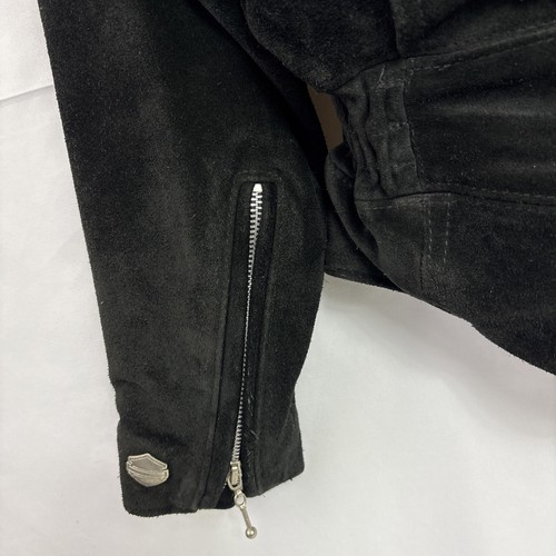 HARLEY DAVIDSON Women's Motorcycle Jacket Suede Leather Western Fringe Size M - Picture 8 of 13