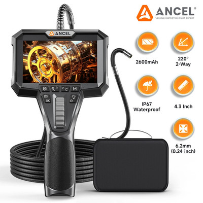 ANCEL AN301 210° Camera Articulating Inspection Endoscope 1080P HD Borescope