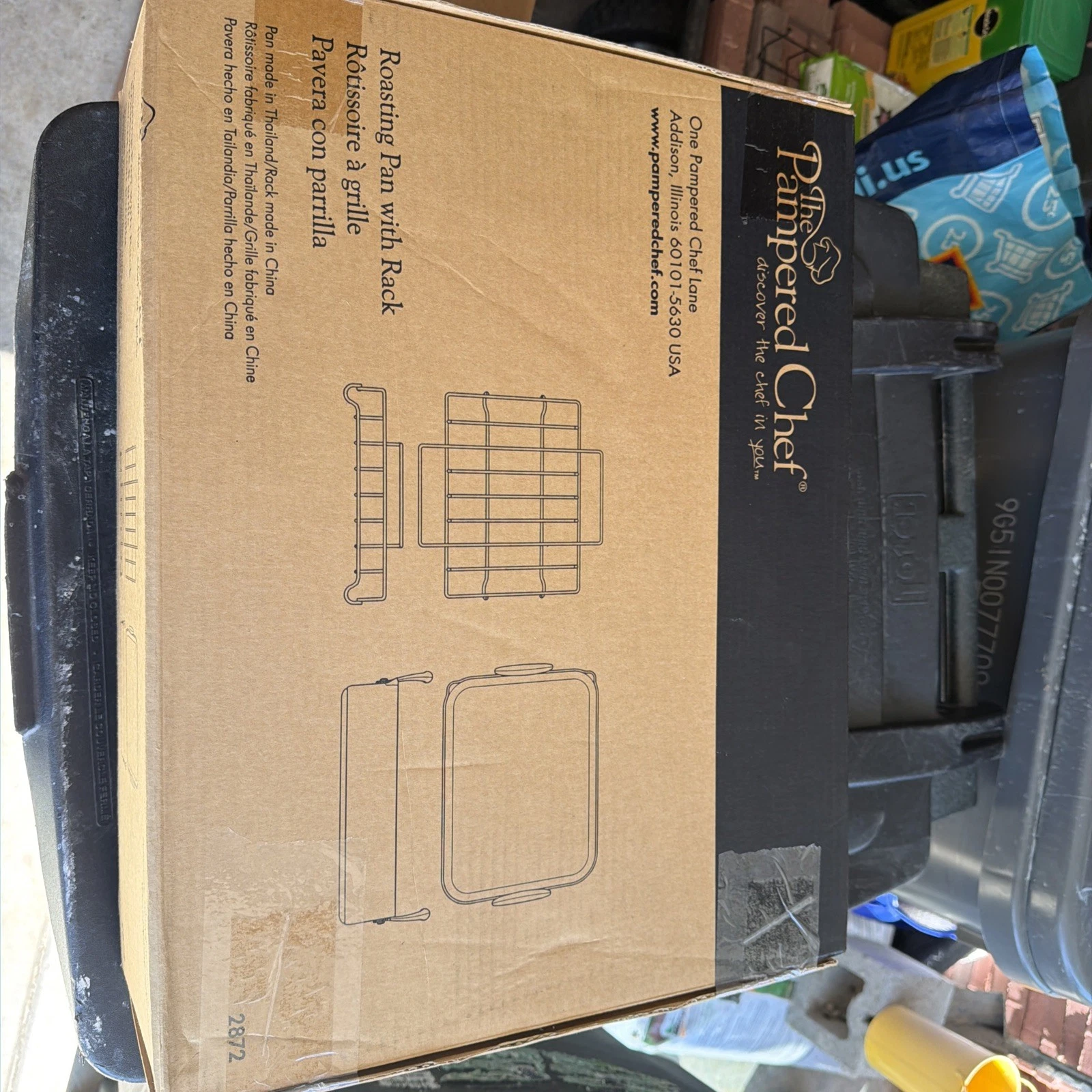 Pampered chef Nonstick roasting pan with rack 2872, New Sealed
