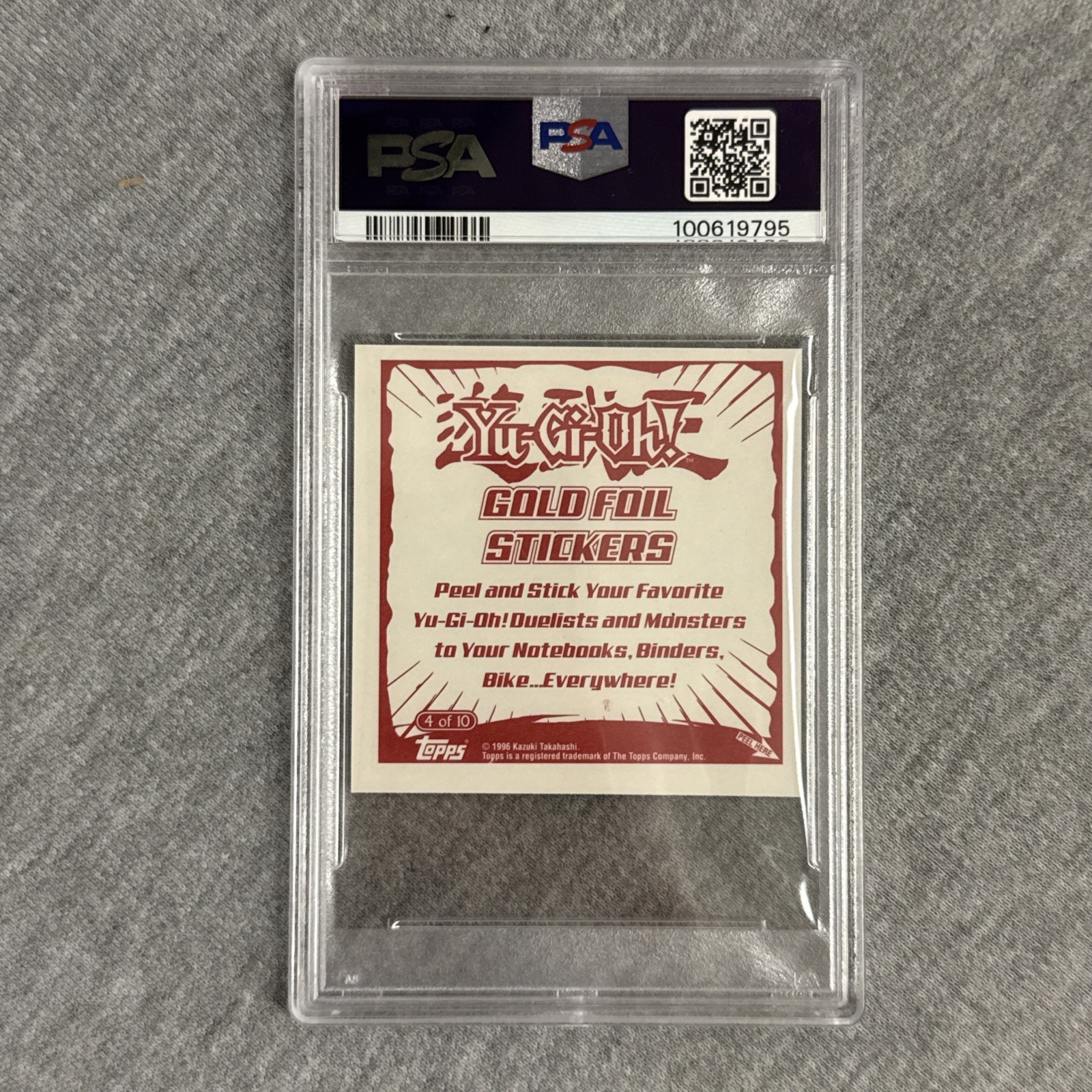 2002 Topps Yu-Gi-Oh! Sticker Collection #4 Red-Eyes Black Dragon Gold PSA 7 NM view 2