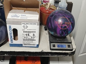 Ebonite The One Encore Bowling Ball 1st Quality | 15 Pounds | 2-3" Pin|3.7oz TW 