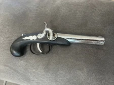 Flintlock Gun Dueling Pistol Table Cigarette Lighter Tobacciana Vintage.