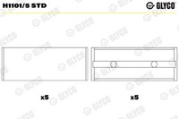 Glyco Kurbelwellenlager H1101/5 STD FüR BA0 BG0 Megane Renault KG0 Mitsubishi 1