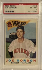 1960 Topps baseball card # 216 Joe Gordon EX-MT 6