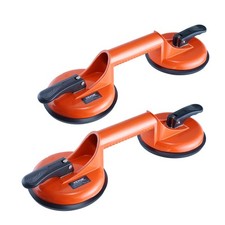 VEVOR Vacuum Suction Cup Double Glass Lifter 4.7" 330 lbs 2 Pack Aluminum Handle