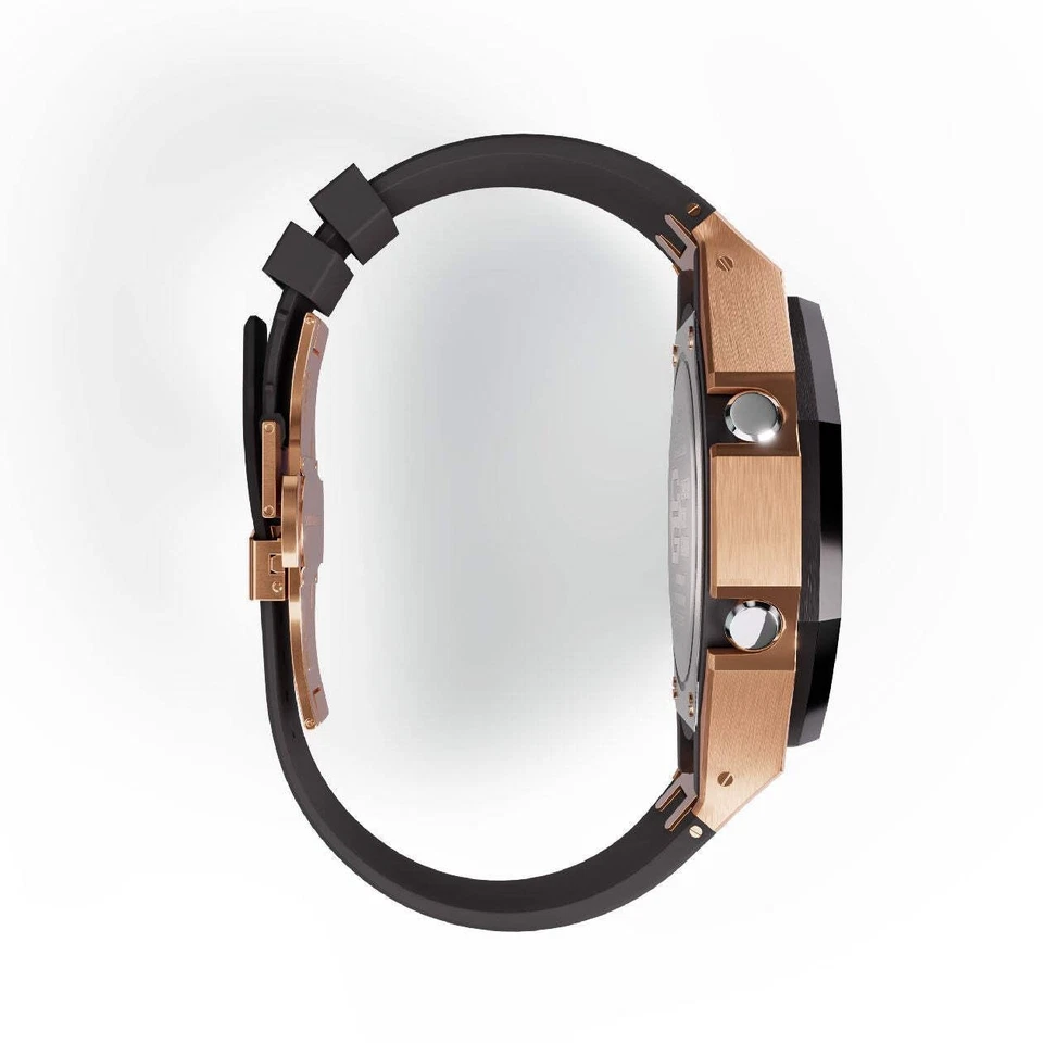 Casioak Mod Custom Watch Casio G-Shock GA-2100 Rose Gold Black Bezel Band GA2100 - Image 4 of 4