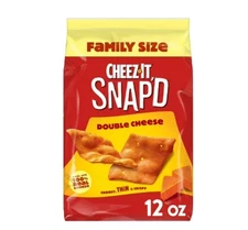 Cheez-It Snap’d Thin Crisps Double Cheese Cracker Chips, Lunch Ready, 12oz