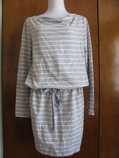 Gap Women’s Gray White Striped Cotton Dress New