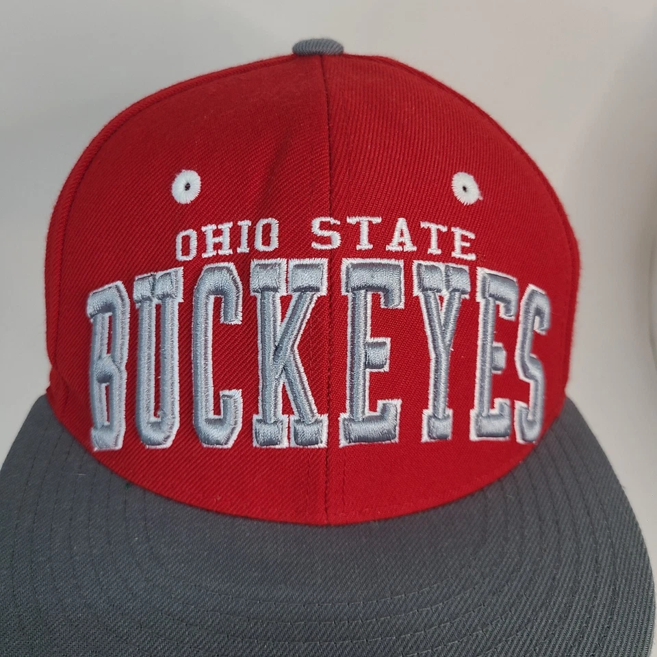 Ohio State University Buckeyes 90s Zephyr Snapback Hat Adjustable Red - Image 3 of 4