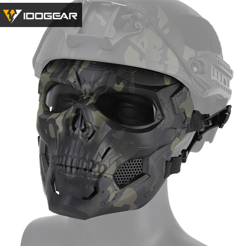 Maschera Tattica IDOGEAR Full Face Teschio &ndash; Per Airsoft, Cosplay, Halloween