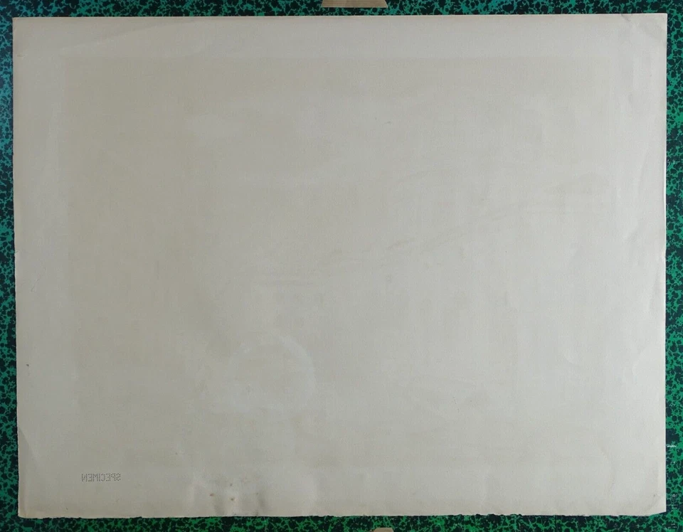 Yves BRAYER Marseille place église grande Lithographie originale 1974 - Photo 4/4