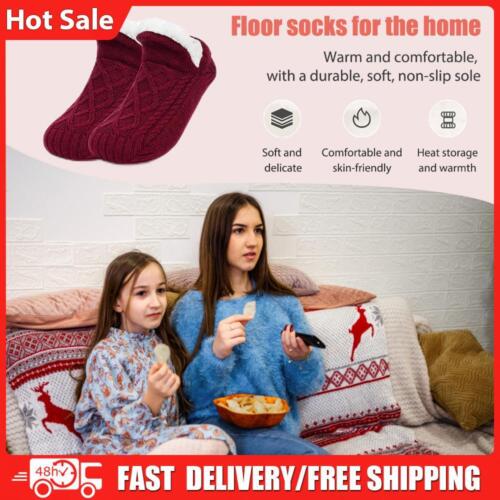 1pair Children Sock Thickened Keep Warm Winter Shoes Comfortable for Home Indoor - Afbeelding 1 van 24