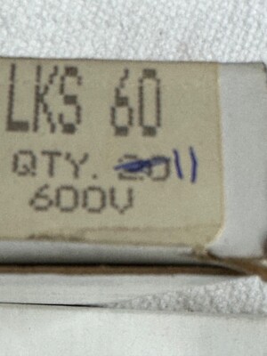 BUSSMAN LKS60 box of 12 ea (bin34)