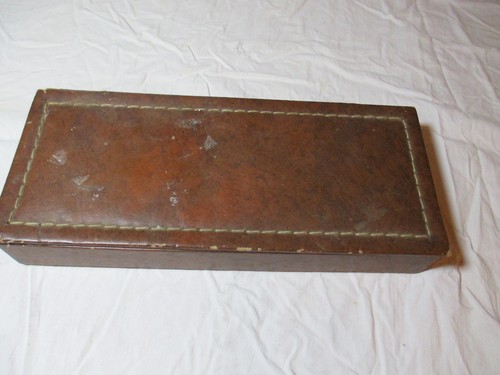 Vintage Craft Caramels Candy Box Leather Covered Smith Crafted 1432