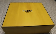 Fendi Roma Box 14.25" x 12.5 x 4.75" Yellow and Black  Empty box only