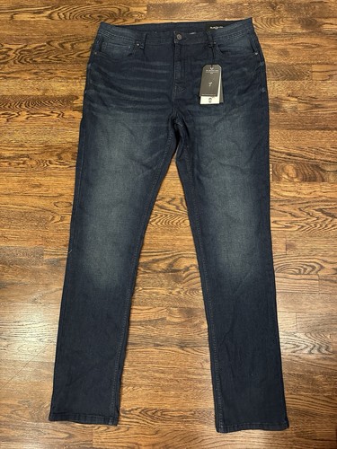 NEU The Perfect Jean NYC Jeans Herren 40x38 Blau Slim Thick Fit Denim Dark