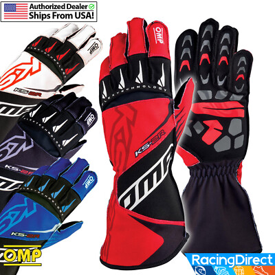 OMP - KS-2R Pro Kart Gloves | Go Kart Racing Gloves | Youth & Adult Sizes