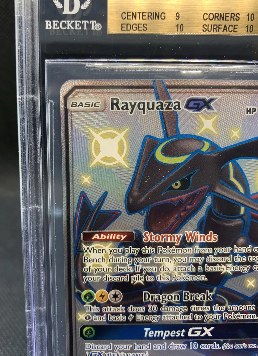 Psa 8 Near Mint Shiny Rayquaza GX 177 Hidden Fates Coll