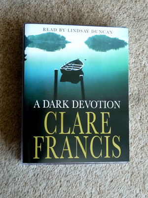 CLARE FRANCIS - A DARK DEVOTION  - AUDIO BOOKS -  TALKING BOOKS  ( 2 CASSETTES )