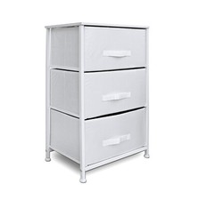 Drawers Storage Tower Dresser - Wood Top, Sturdy Steel Frame, Folding Organizer