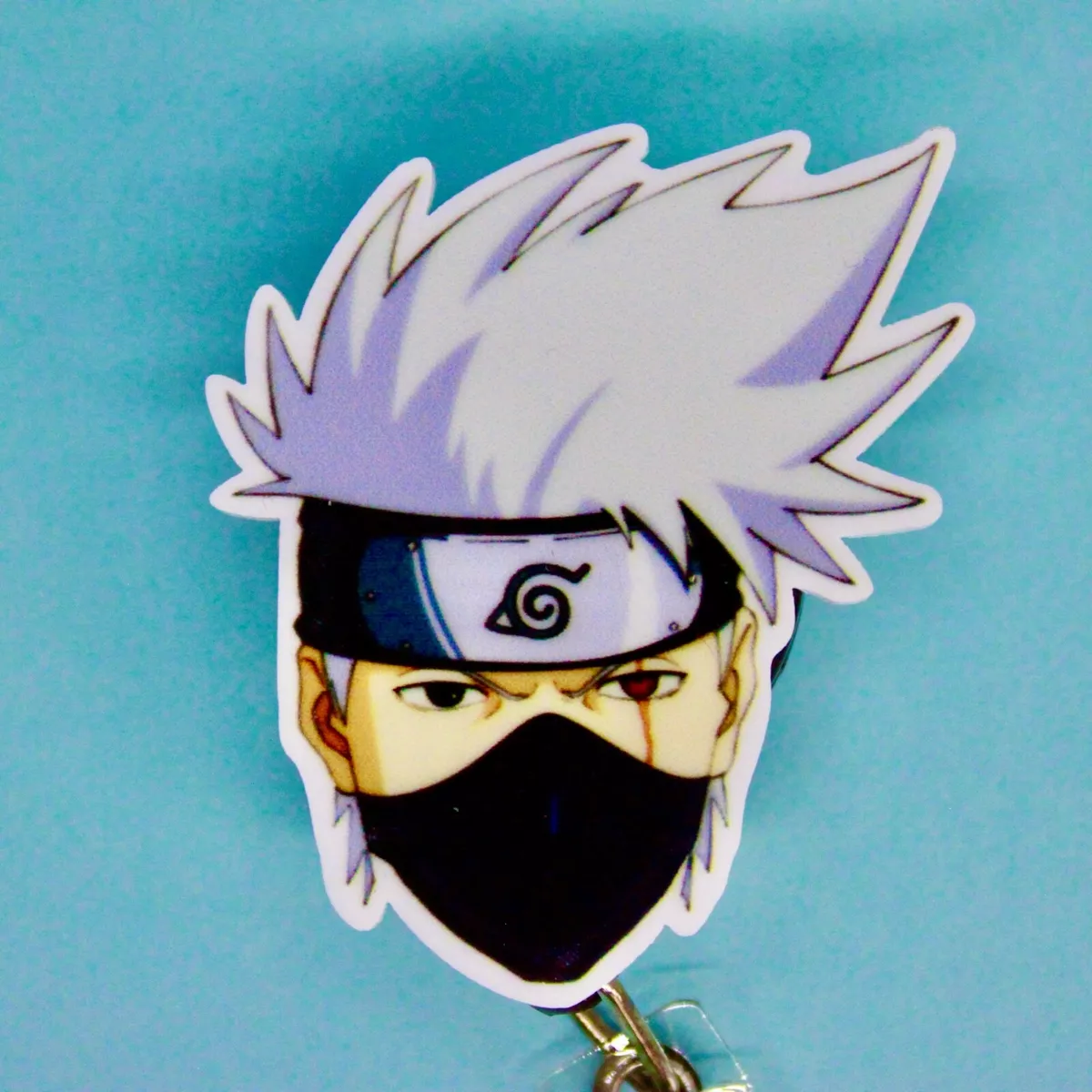 Kakashi Sensei Naruto Anime Manga Badge Reel ID Holder Nurse Teacher Student