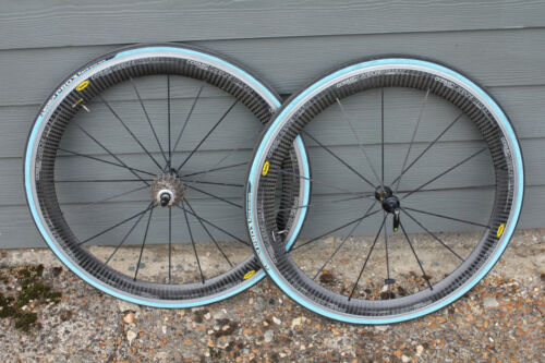 2 x Mavic Cosmic Carbone Premium 700c Clincher Carbonfibre Lithion 2 Wheel - Picture 1 of 6