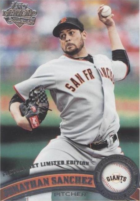2011 Topps - Jonathan Sanchez #229 Diamond Anniversary for sale online ...