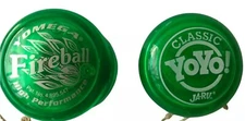 2 TG Yo Yo YOMEGA Fireball High Performance & Classic JARU Lot of 2 Green
