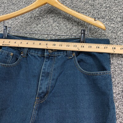 Original Deluxe Denim Jeans Blue Mens Sz 36W x 30L Zipper