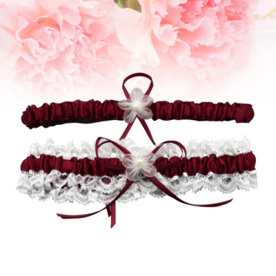 Garter for Prom Bridal Wedding Garter Lace Ribbon Flower Garters Decorations Garter for Prom Bridal Wedding Garter Lace Ribbon Flower Garters Decorations
