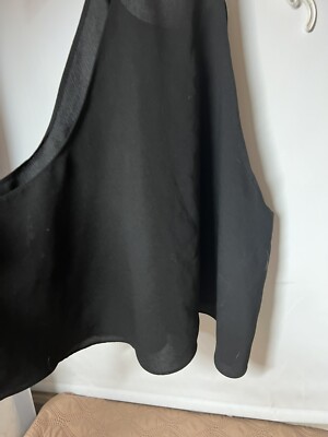 Fora Black Flowy Top with  Straps Size M