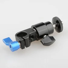 CAMVATE Aluminum 360° Swivel 15mm Rod Clamp With 1/4" Screw Ball Head Mount