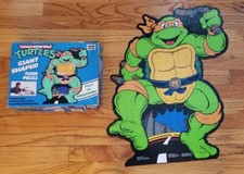 Vintage 1990 TMNT Michaelangelo 20 Pc Giant Floor Puzzle 20X24 - Complete 