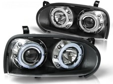 Angel Eyes Scheinwerfer Set für VW Golf III BJ 09/91-08/97 Klar Schwarz