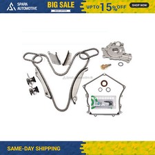 Kit de cadena de distribución sin engranajes bomba de aceite cubierta junta apta 98-99 Chrysler Dodge 2.7L