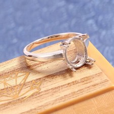 Semi Mount Ring 925 Sterling Silver Non Tarnish Ring 10X8 MM Oval Shape