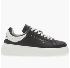 John Richmond 20007 CP Sneakers Low Platform Casual Leather Black Men  s Sz 6