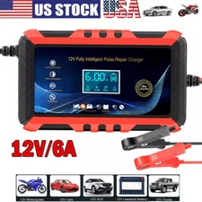 12V Car Battery Charger Maintainer Automatic Trickle RV Motorcycle AGM GEL ATV